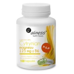 ALINESS Magnesium Citrate 125 mg B6 (P-5-P) – ravintolisä – 100 kapselia