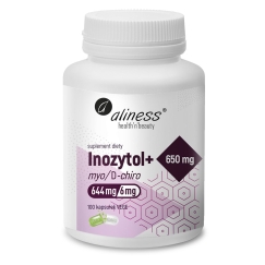ALINESS Inozytol myo/D-chiro, 650mg + B6 – dietary supplement – 100 capsules