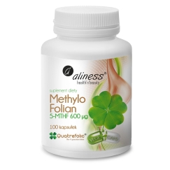 ALINESS Methylo Folian 5-mthf 600 μg – maisto papildas – 100 kapsulių
