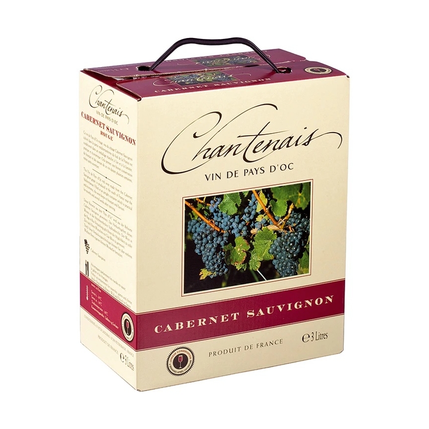 Vynas CHANTENAIS Cabernet Sauvignon, raudonas, sausas, 13%, 3 l – 2
