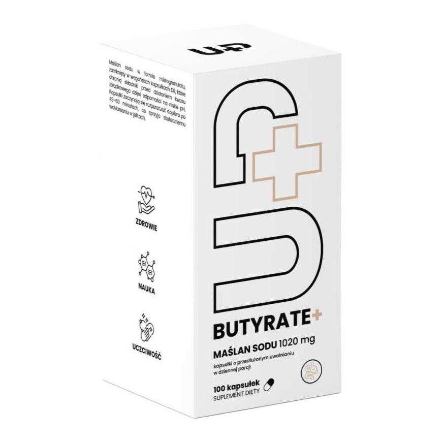 Up Health Pharma Ravintolisä "Butyrate +" Natriumbutyraatti 100 kapselia – 2