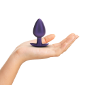 Ouch By Shots Lygus Silicone Anal Plug - Large - 3.5" / 8.9 cm - Metal Violet