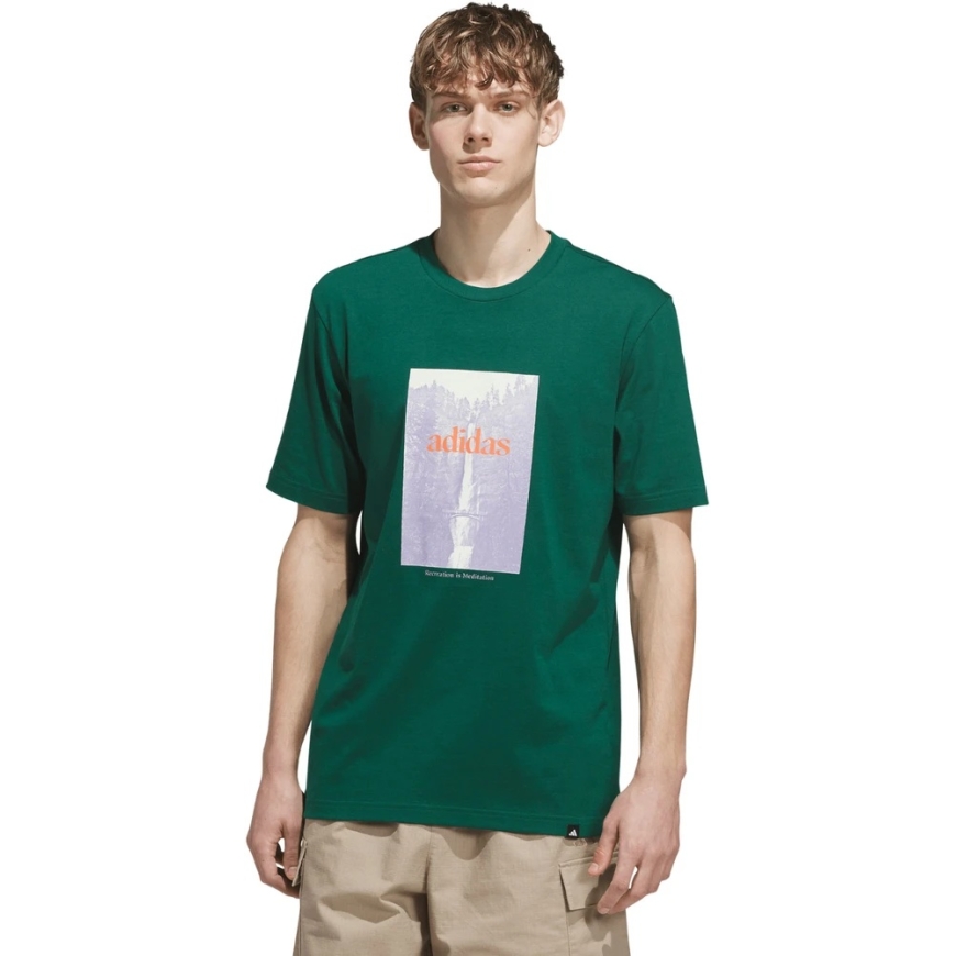 Meeste T-särk adidas Waterfall Graphic roheline KS2173 (L)
