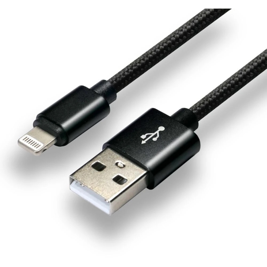 Lādēšanas kabelis - everActive CBB-1.2IB USB 2.4 A Ātrā uzlāde, 480 Mbps, 1,2 m, Melns – 3