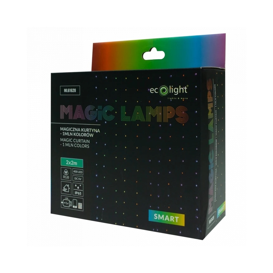 Eco Light Magic Curtain 400 LED 2m*2m 1 million colors, DC5V – 2