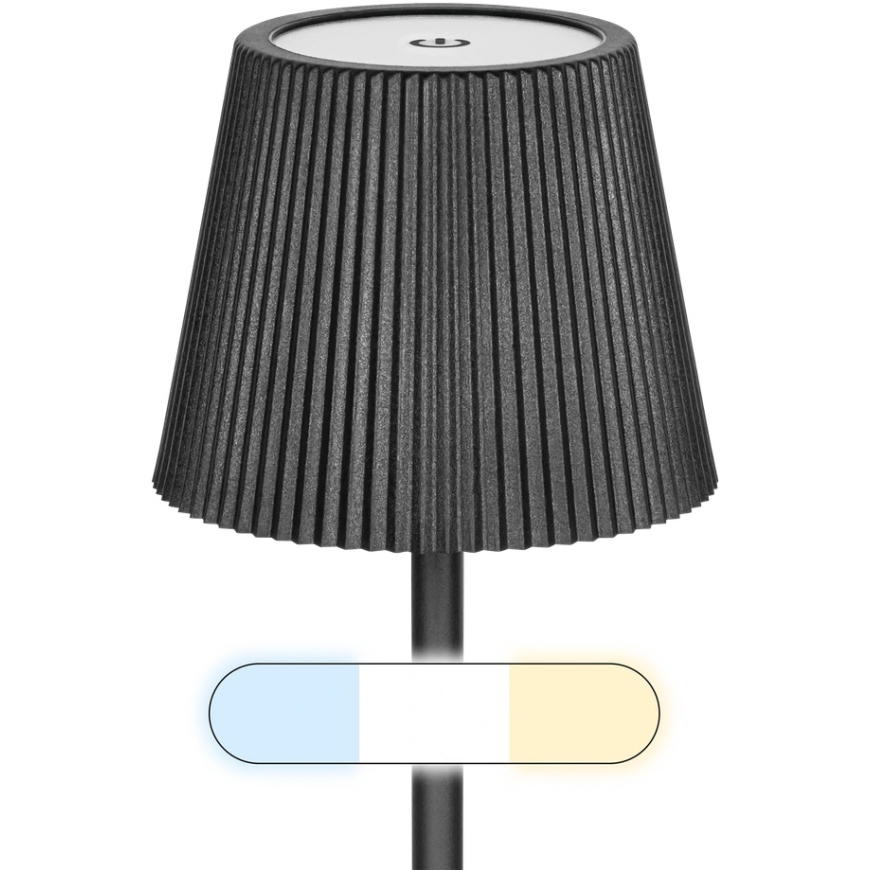 Rebel LED touch-sensitive table lamp, black