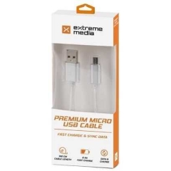 Natec Nailon Micro USB -kaapeli 1 m Hopea