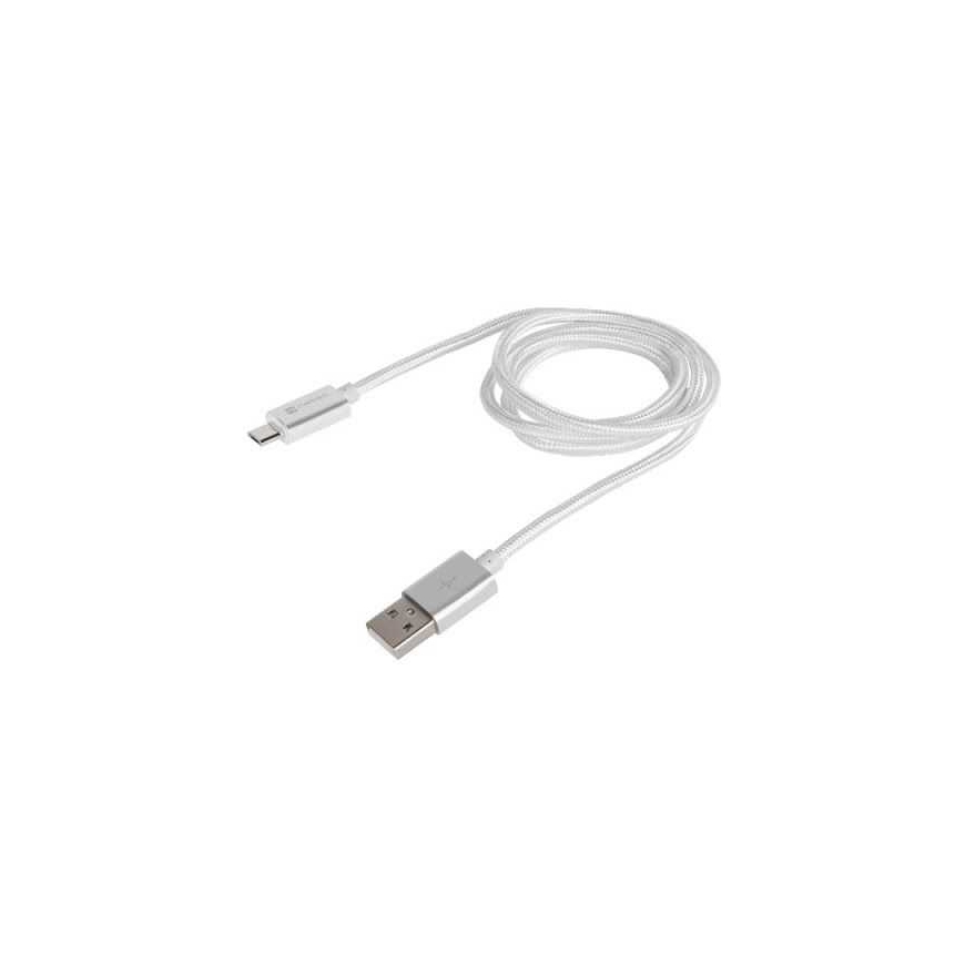 Natec Nailon Micro USB Kaabel 1m Hõbedane – 2