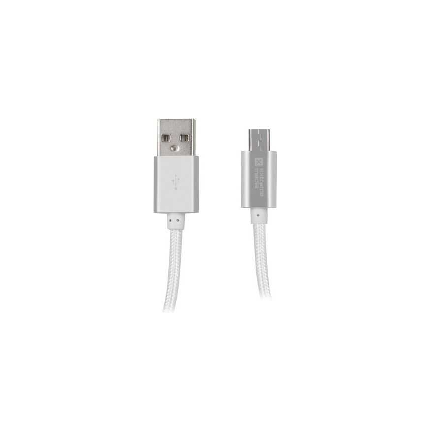 Natec Nylon Micro USB kabelis 1m Sudrabs – 3
