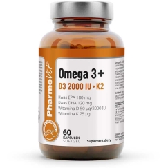 Pharmovit Omega 3 + D3 2000 TV + K2 food supplement 60 capsules