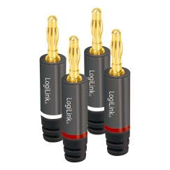 LogiLink CA1212 laido jungtis Banana Pilka