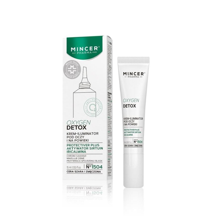 Mincer Mincer Oxygen Detox Švelnus kremas aplink akis ir vokams 15 ml – 2