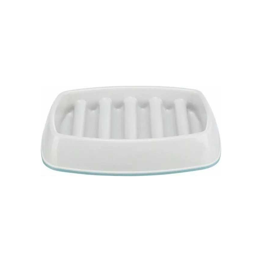 TRIXIE Trixie Slow Feeding, miska, dla kota, szara, plastik/TPR, 0,25 l