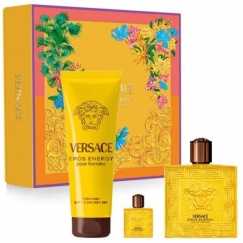 Versace Eros Energy komplekt mehele (EDP, 100 ml + EDP, 5 ml + dušigeel, 150 ml)