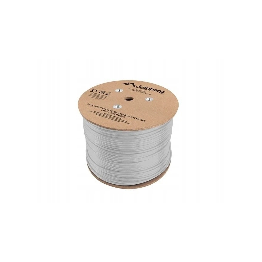 LANBERG LAN Cable SFTP CAT.5E 305M Solid CU LSZH Gray CPR + FLUKE PASSED – 2