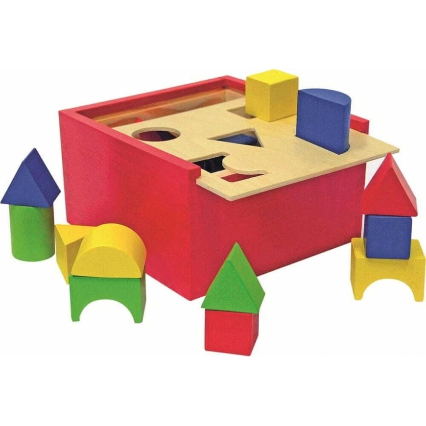 Woody 90001 Eco Puinen Opettav Värisorttija Rakennussarja (20 kpl) 2-vuotiaille ja sitä vanhemmille (16x16 cm) – 4
