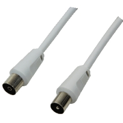 LogiLink CA1061 koaksiaalikaapeli 2,5 m Coaxial Plug Coaxial jack Valkoinen