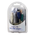 LogiLink Adapter USB - 2x PS/2 PS/2-kaabel 0,2 m 2x 6-p Mini-DIN USB A Hall