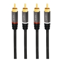 LogiLink CA1208 audio cable 7.5 m 2 x RCA Black
