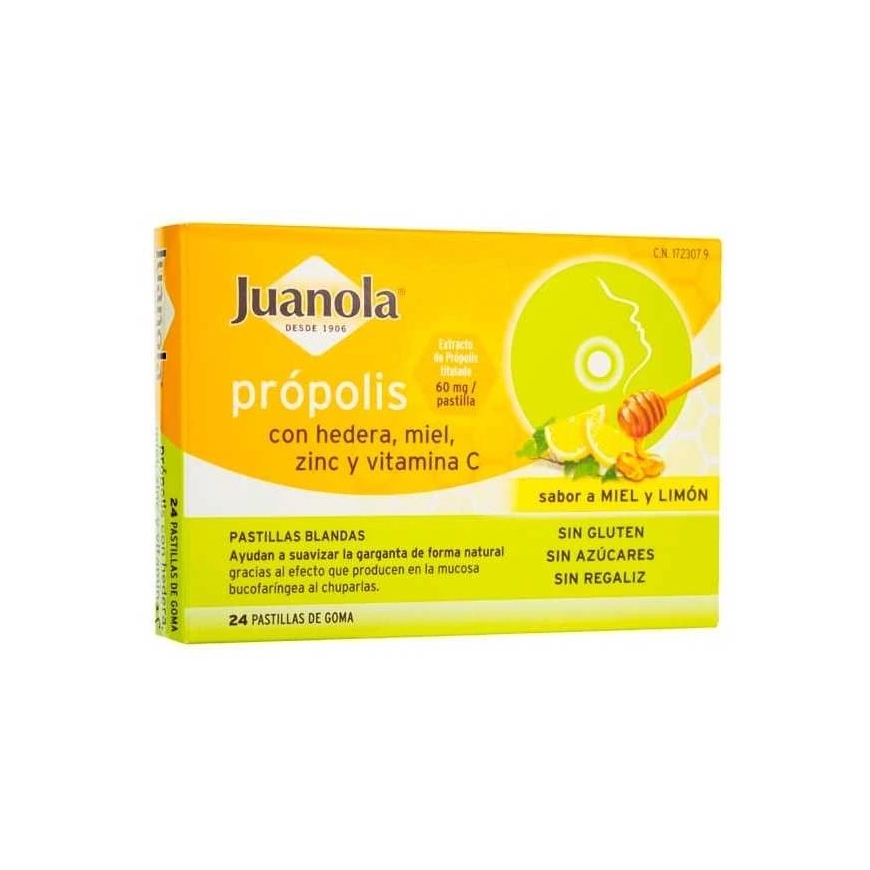 Juanola Propolis Hedera, medus, cinks un C vitamīns 24U