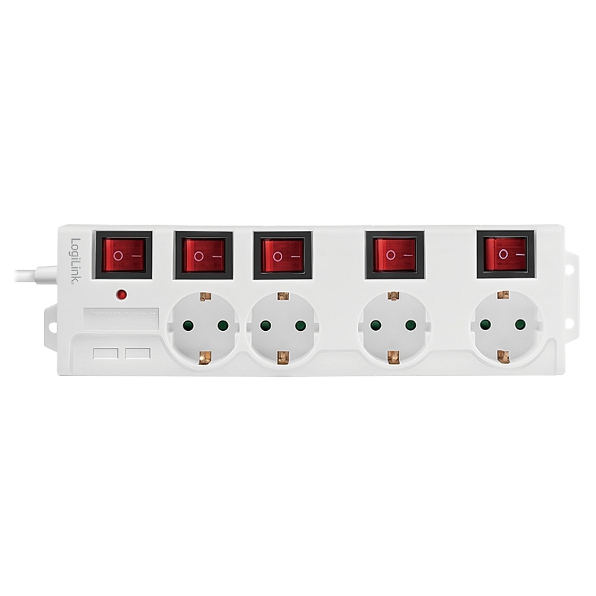 LogiLink LPS252 удлинитель 1,5 m 4 розетка(и) Для помещений Белый – 2