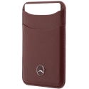 Magnetic Card Wallet Case Mercedes Leather Red Magnetic Card Wallet Case Mercedes Leather Red