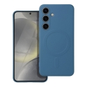Чехол для Samsung S24 Silicone Mag Cover, совместимый с MagSafe (защита камеры), синий