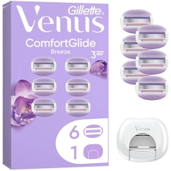 Gillette Venus ComfortGlide Breeze NH 6 kpl + Kansi