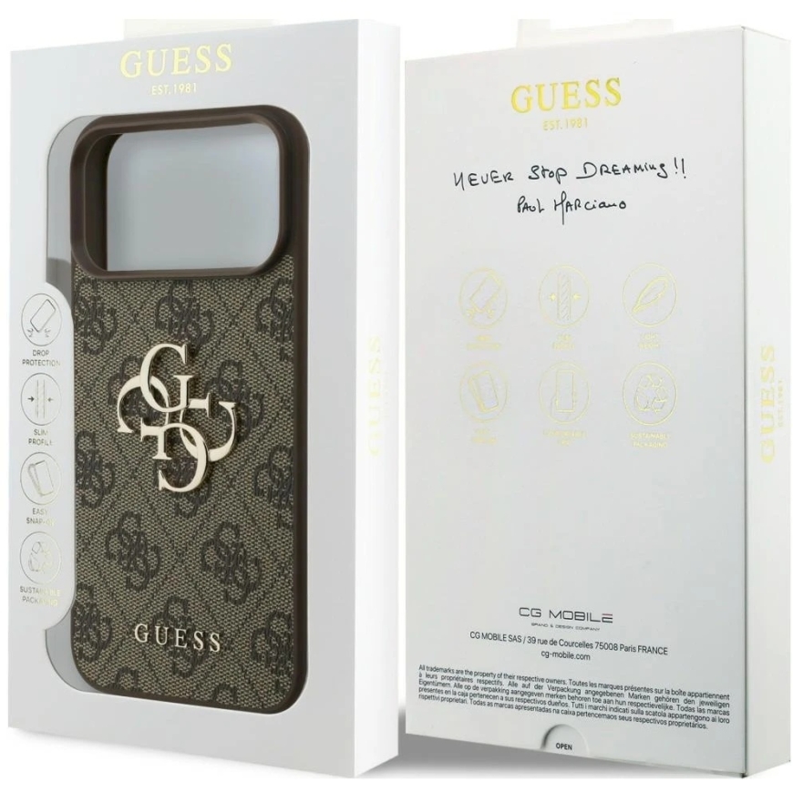 Guess 4G Big Logo maciņš iPhone 17 Pro / 18 Pro – Brūns – 2