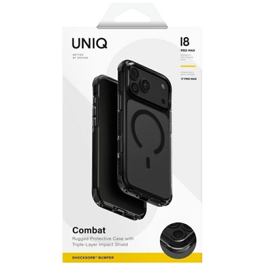 UNIQ Combat Case for iPhone 18 Pro Max / 17 Pro Max with Magclick Charging Function, Black – 5