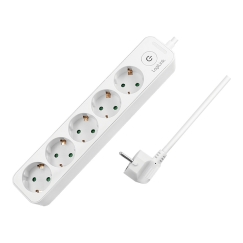 LogiLink LPS246 jatkojohto 1,5 m 5 AC-pistorasia(a) Sisätila Valkoinen