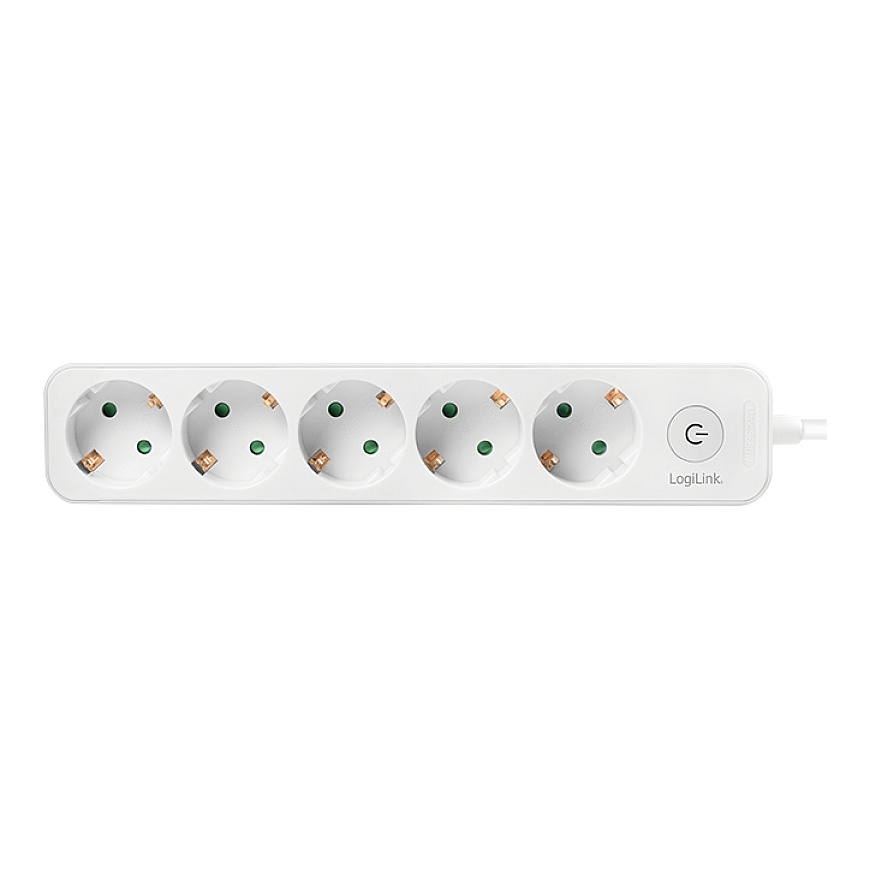 LogiLink LPS246 jatkojohto 1,5 m 5 AC-pistorasia(a) Sisätila Valkoinen – 2