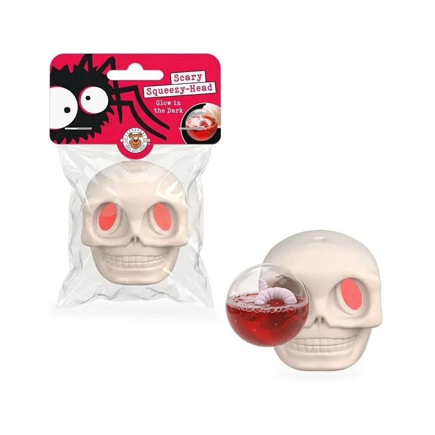 Trendhaus Minkomas stress relief toy - Scary Skull (glows in the dark)