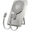 "Spello ForcePack 4in1" 10000mAh magnētiskā bezvadu ārējā akumulators SM75 | titāna krāsa