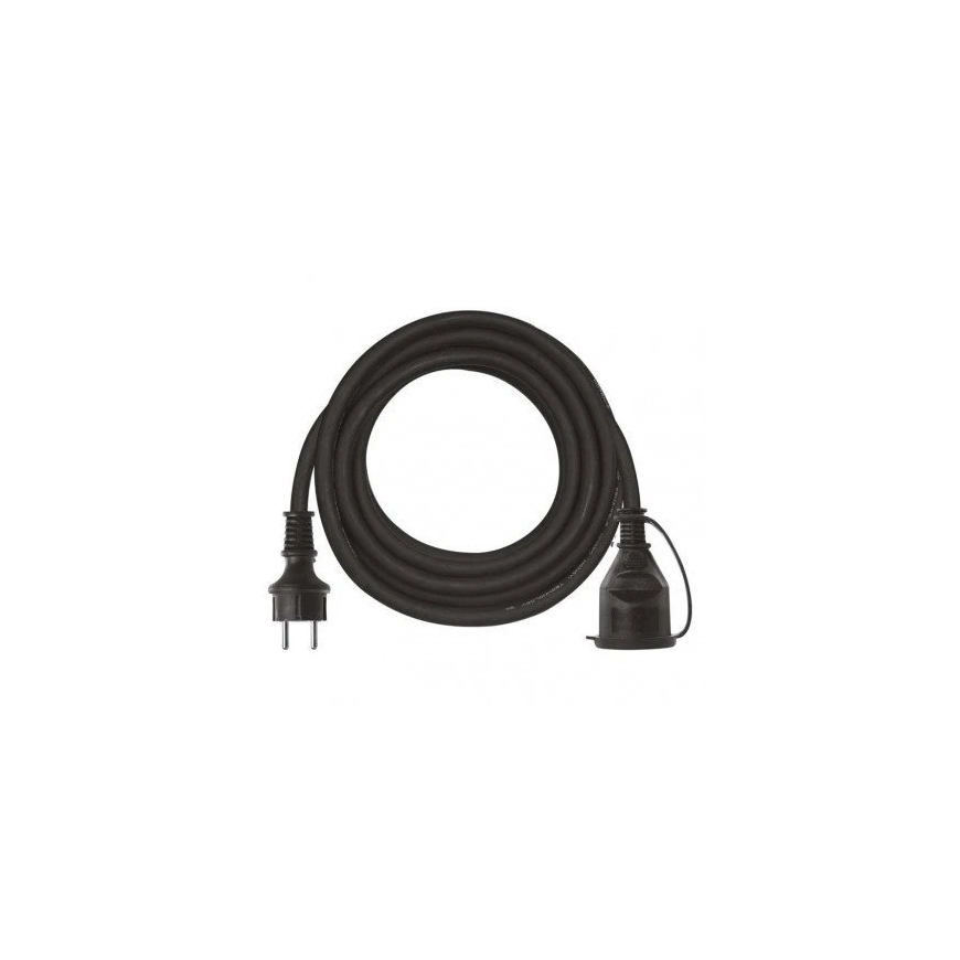 4-socket extension cord 5m IP44 3x1.5 mm² red, rubber cable EMOS – 4