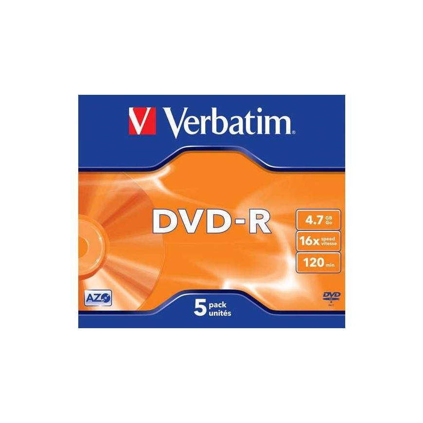 Verbatim DVD-R 16x 4.7 GB 5 pakuotė
