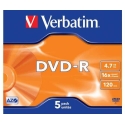 Verbatim DVD-R 16x 4.7 GB 5 pakuotė Verbatim DVD-R 16x 4.7 GB 5 pakuotė