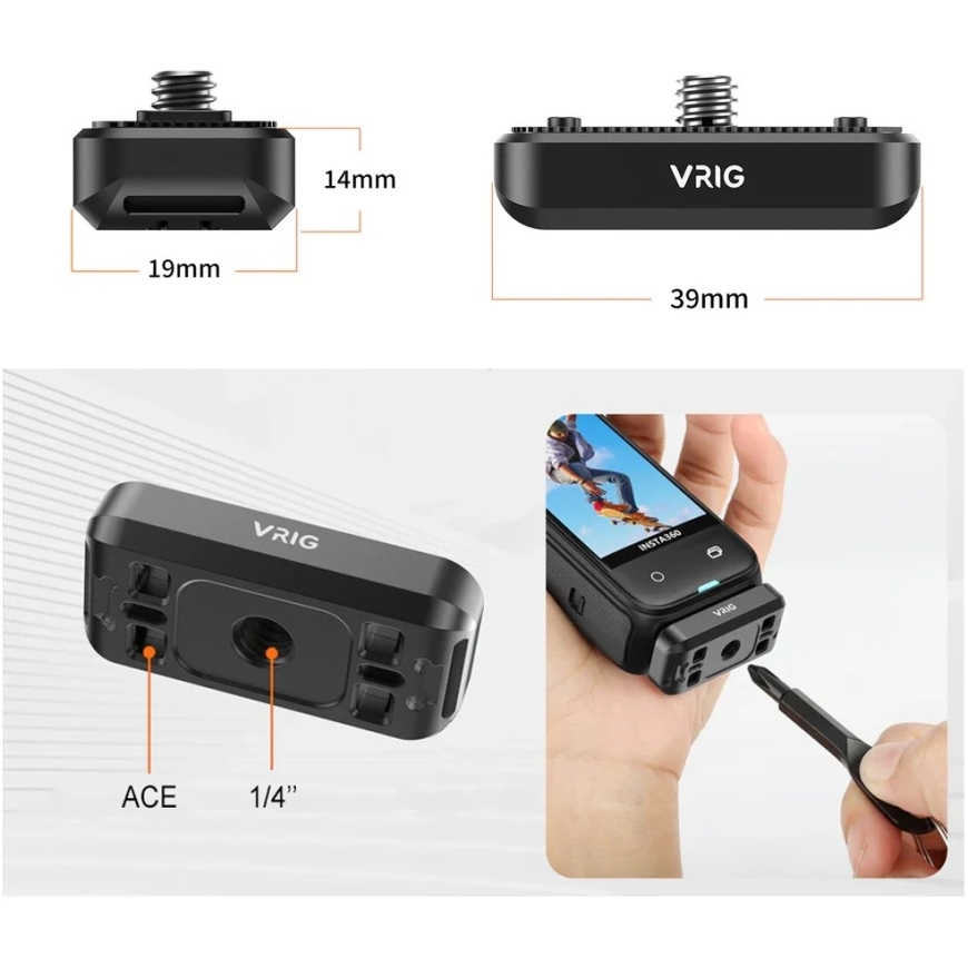 Lens Adapter - VRIG AC19 Aluminum 1/4" Thread with Magnet and Rubber Layers – 2