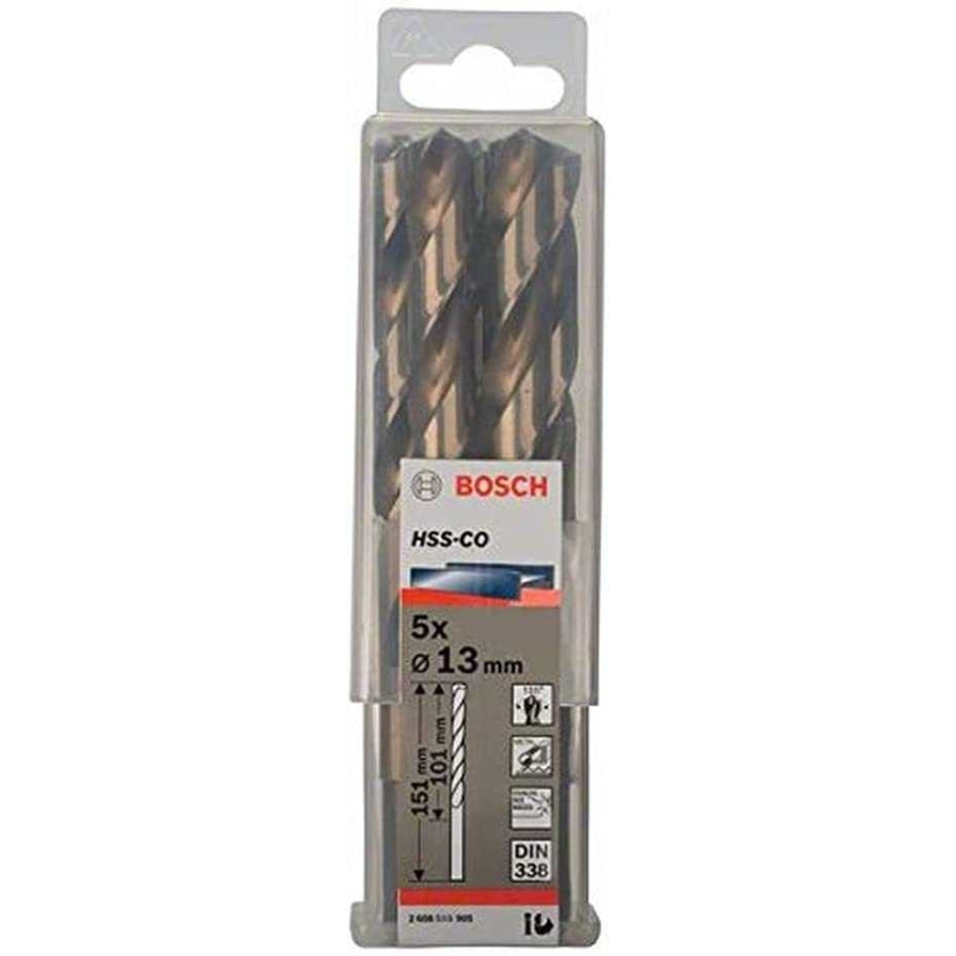 Italeri Bosch Metāla vītņu urbis HSS-Co, DIN 338, 13.0 mm (5 gabali, darbs)