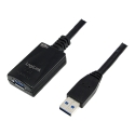 LogiLink 5.0m USB 3.0 M/F USB cable USB 3.2 Gen 1 (3.1 Gen 1) 5 m USB A 5 Gbit/s Black