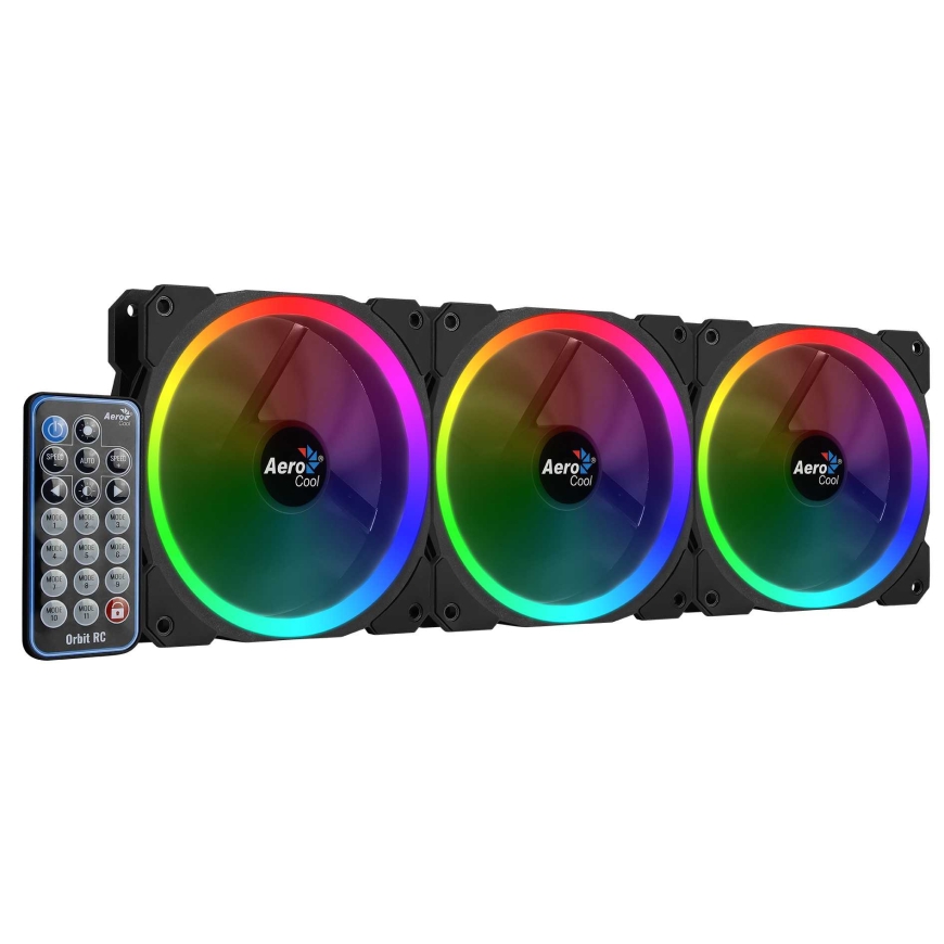 Aerocool Orbit RC + Tālvadības pults 120 mm Korpusa ventilators ACF3-OB10227.01