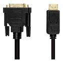 LogiLink CV0130 video cable adapter 1 m DisplayPort DVI Black LogiLink CV0130 video cable adapter 1 m DisplayPort DVI Black