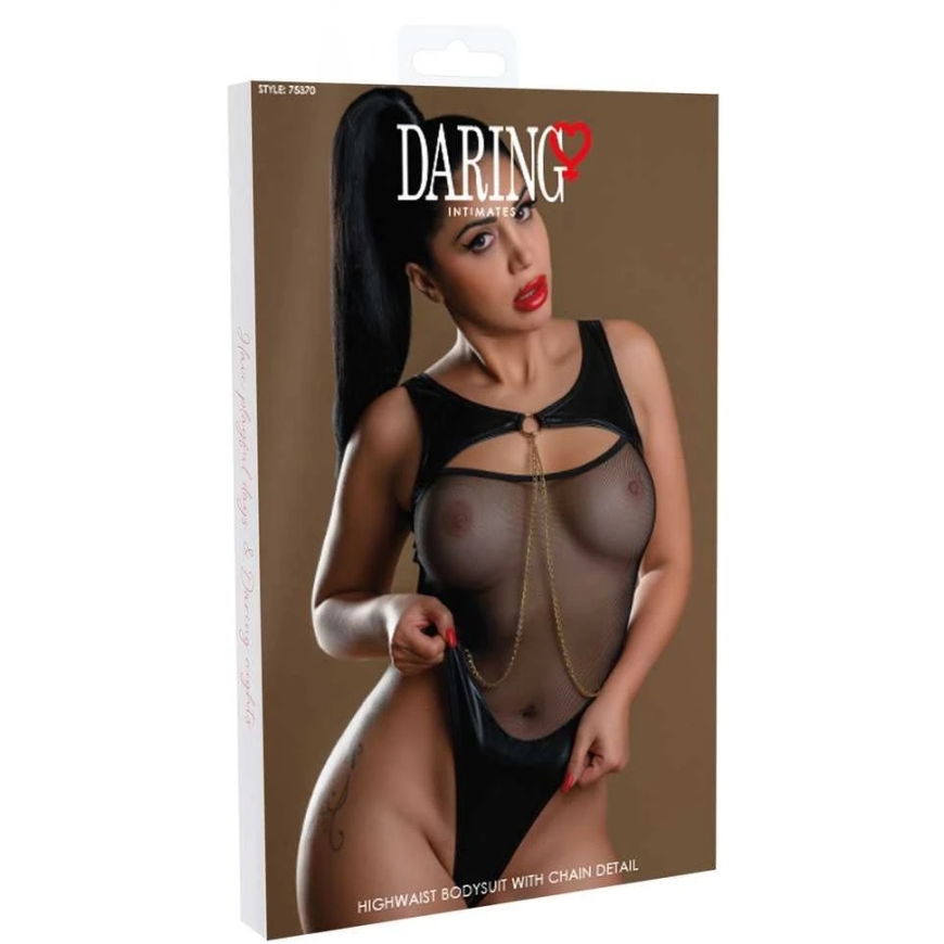 Daring Intimates Melna Jumpsuit ar Augstu Jostasvietu – 4