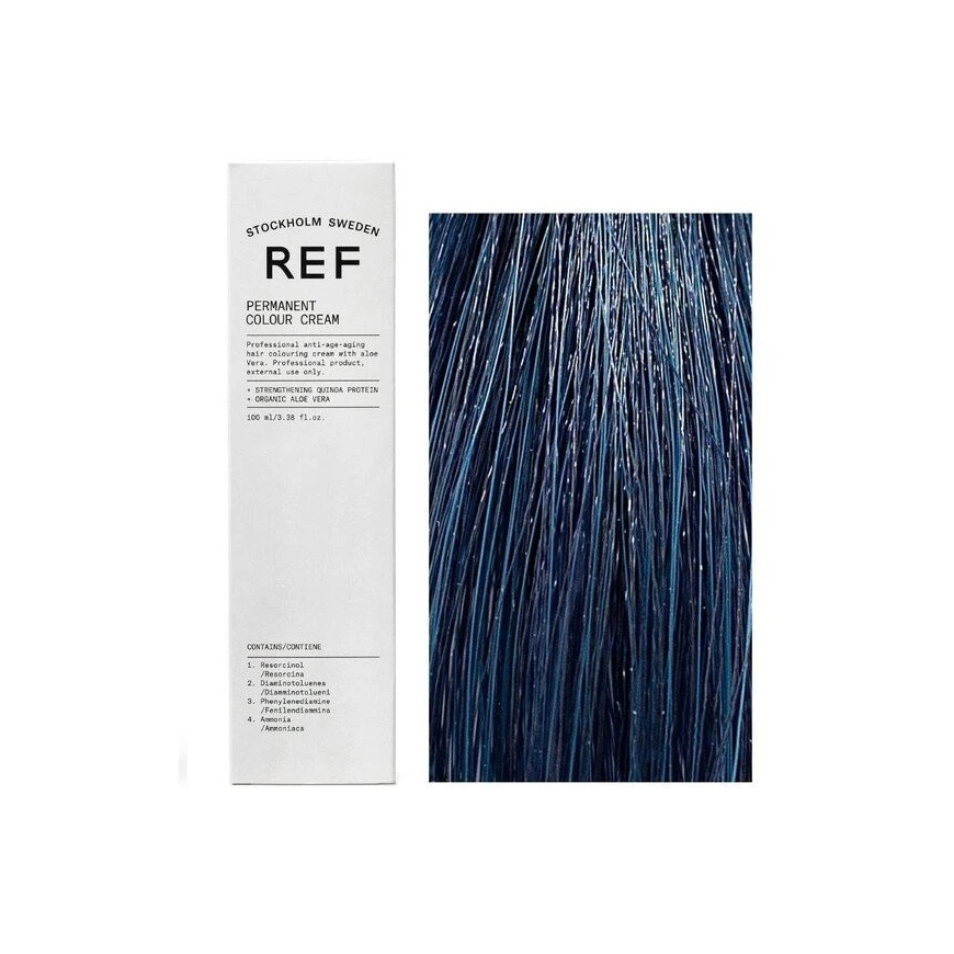 REF Stockholm REF Permanent Colour veganiški permanentiniai plaukų dažai su kobalto spalva, 100 ml – 4