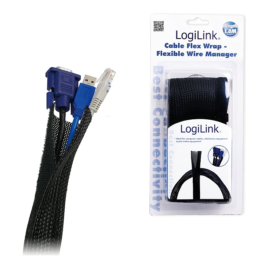 LogiLink KAB0006 kabelių rankovė Juoda – 4