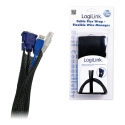 LogiLink KAB0006 kabelių rankovė Juoda LogiLink KAB0006 kabelių rankovė Juoda