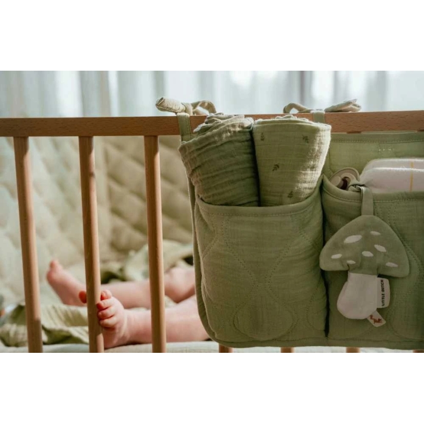 Little Dutch bibs 70x70cm, pure sage color – 2