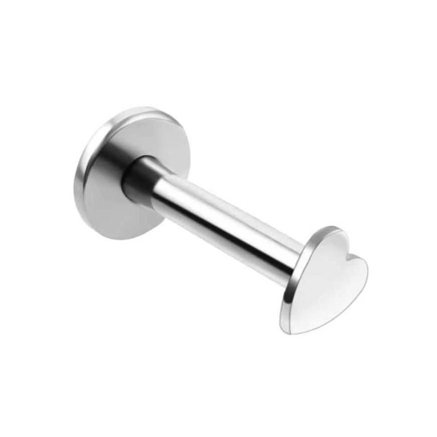 Troli Upea ruostumaton teräs labret Sydän