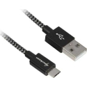 Sharkoon Cable USB 2.0 A-B micro black/grey 3.0m