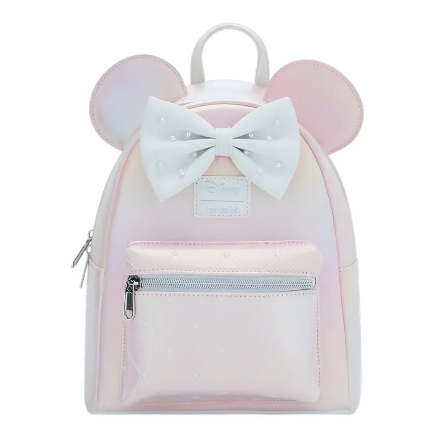 Lf Loungefly Loungefly Disney Minnie Mouse Vaaleanpunainen Helmi reppu 26cm